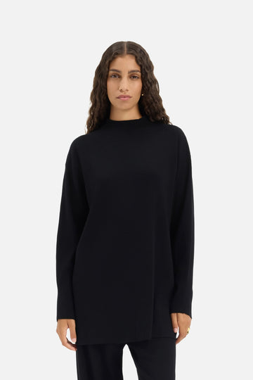 Turtle Neck Pull | Noir