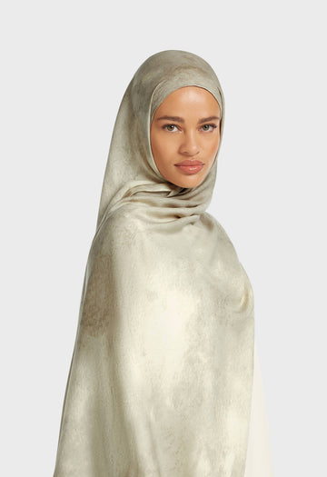 Foulard tissé léger | Marble White Pepper