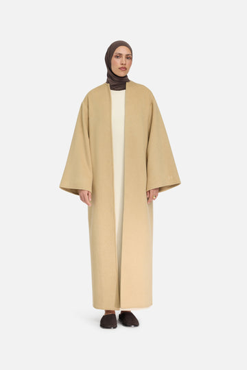 Wool Blend Abaya | Argile désert