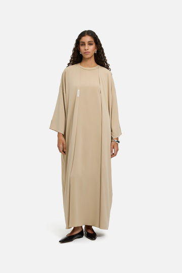 Woven Abaya Court | Oat