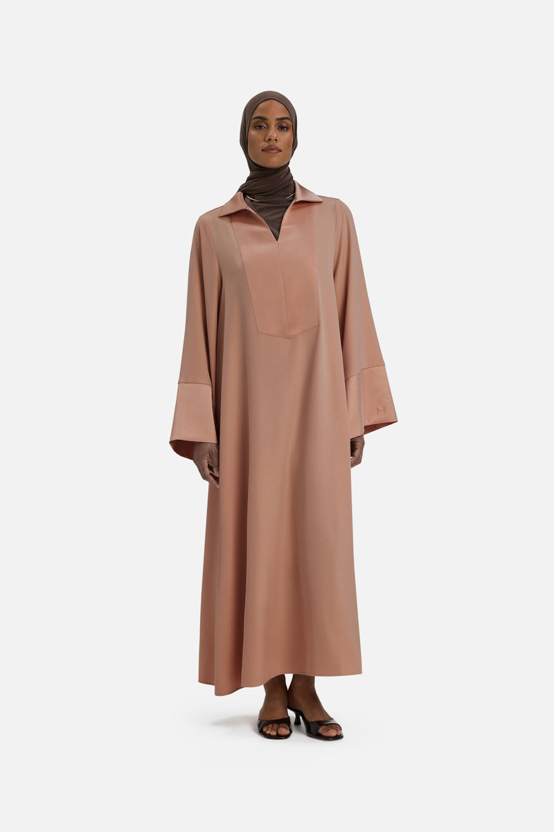 Kaftan Robe Court | Bordeaux doux
