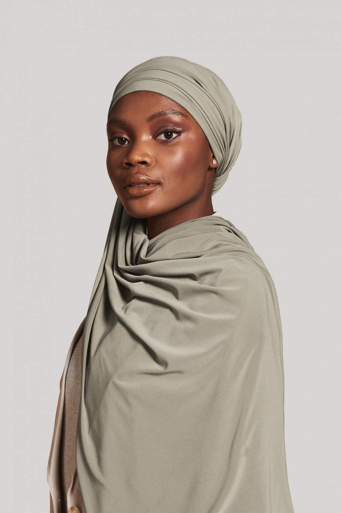 Foulard jersey premium | Vert cendré doux